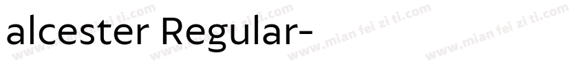 alcester Regular字体转换
